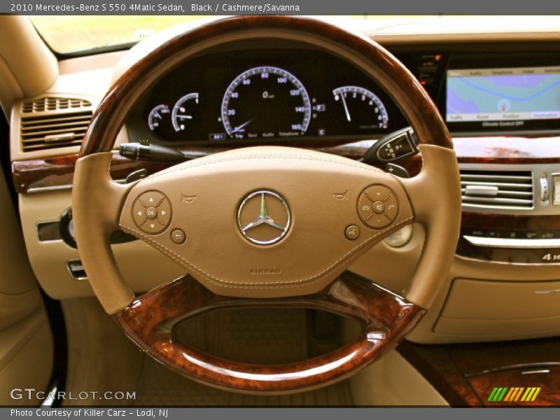 Black / Cashmere/Savanna 2010 Mercedes-Benz S 550 4Matic Sedan