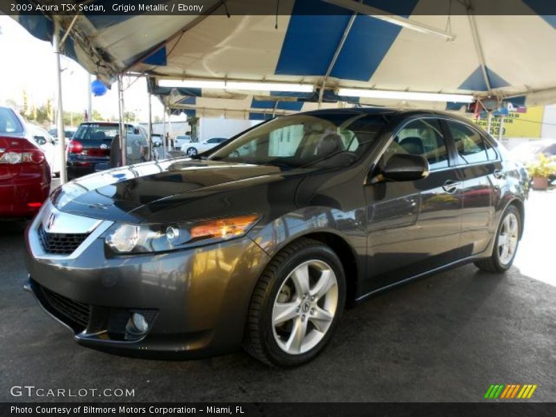 Grigio Metallic / Ebony 2009 Acura TSX Sedan