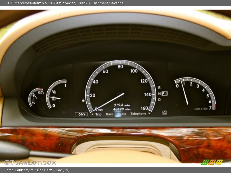 Black / Cashmere/Savanna 2010 Mercedes-Benz S 550 4Matic Sedan
