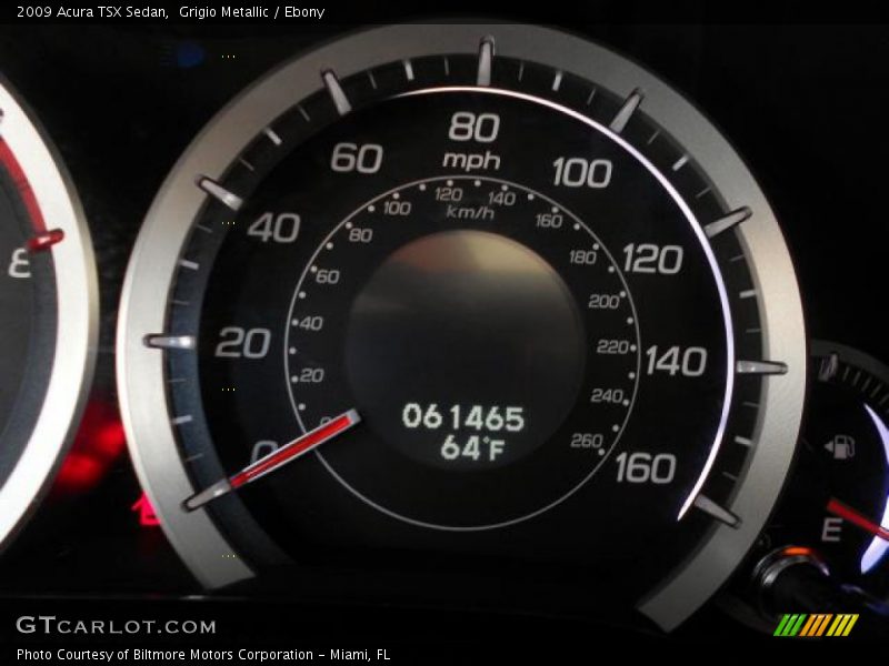 Grigio Metallic / Ebony 2009 Acura TSX Sedan