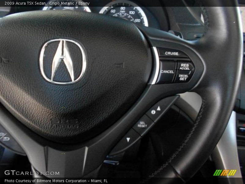 Grigio Metallic / Ebony 2009 Acura TSX Sedan