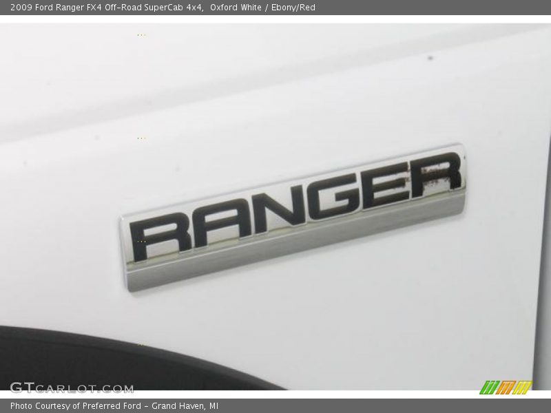 Oxford White / Ebony/Red 2009 Ford Ranger FX4 Off-Road SuperCab 4x4