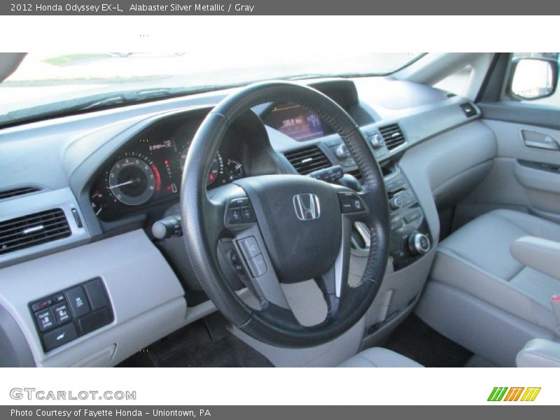 Alabaster Silver Metallic / Gray 2012 Honda Odyssey EX-L