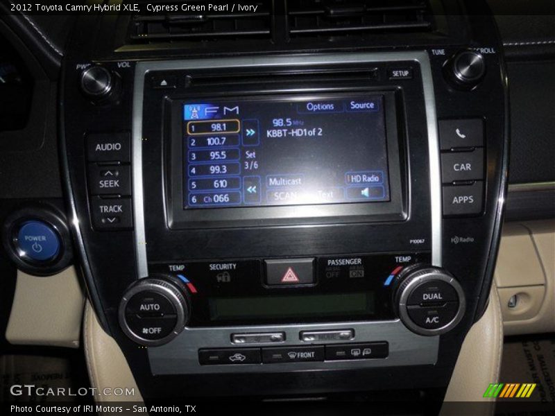 Cypress Green Pearl / Ivory 2012 Toyota Camry Hybrid XLE
