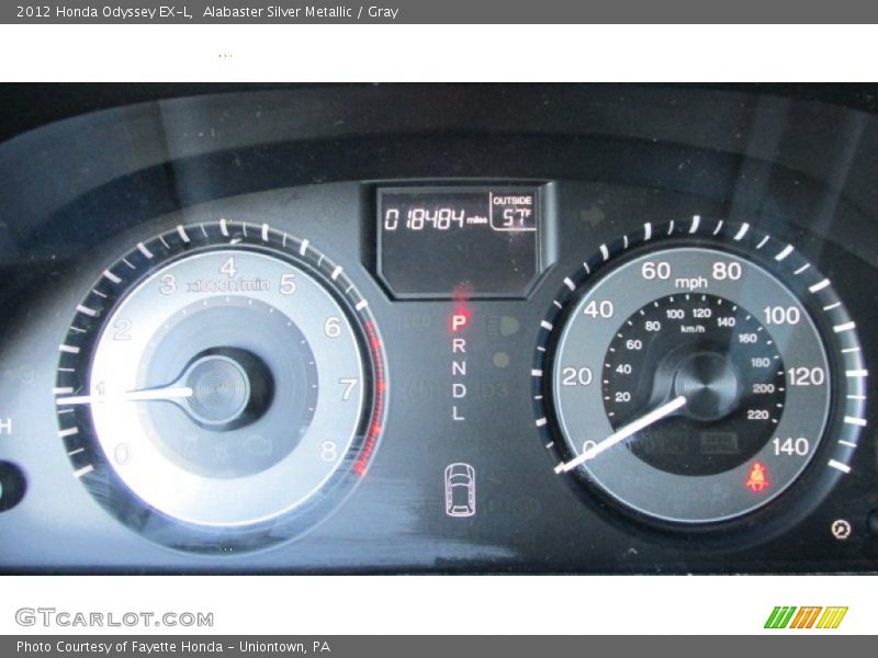 Alabaster Silver Metallic / Gray 2012 Honda Odyssey EX-L