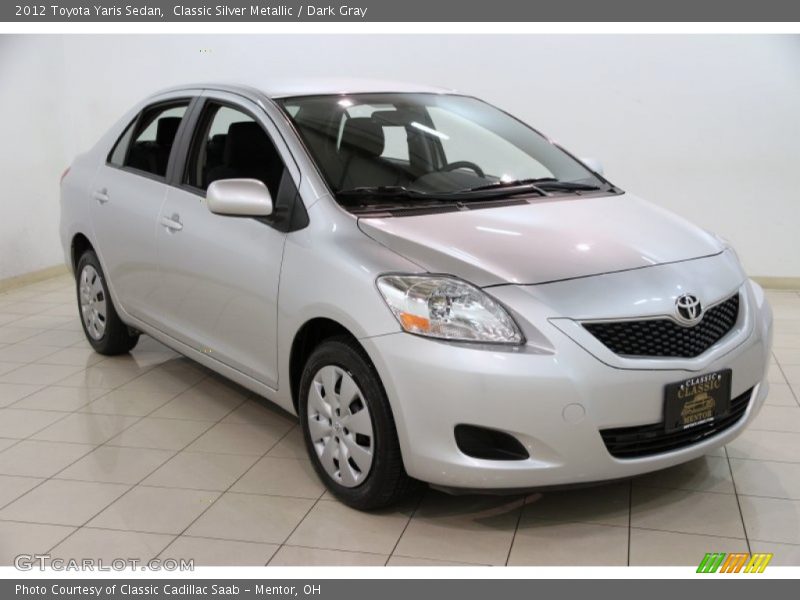 Classic Silver Metallic / Dark Gray 2012 Toyota Yaris Sedan