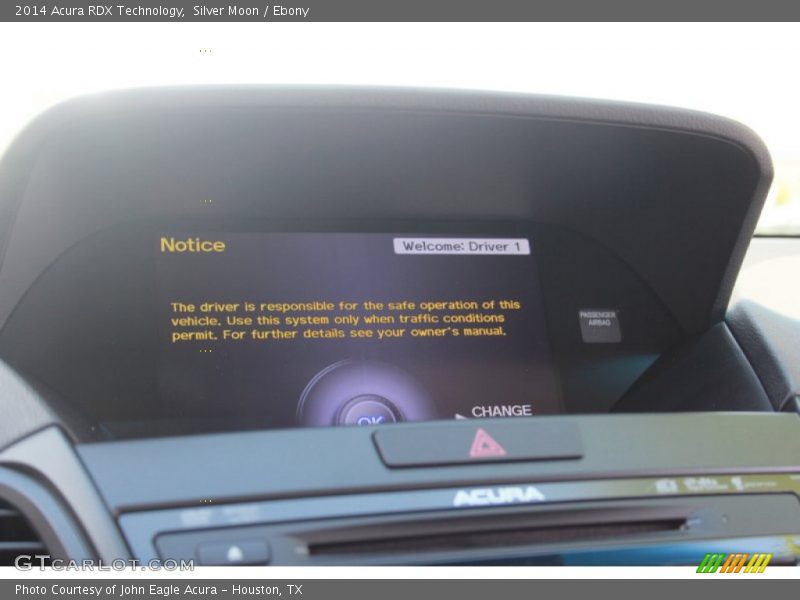 Silver Moon / Ebony 2014 Acura RDX Technology