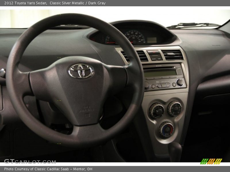 Classic Silver Metallic / Dark Gray 2012 Toyota Yaris Sedan