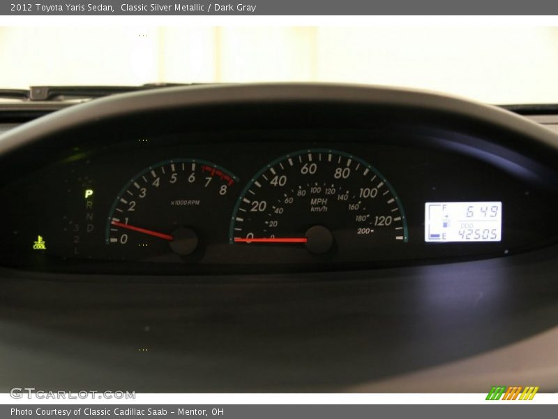 Classic Silver Metallic / Dark Gray 2012 Toyota Yaris Sedan