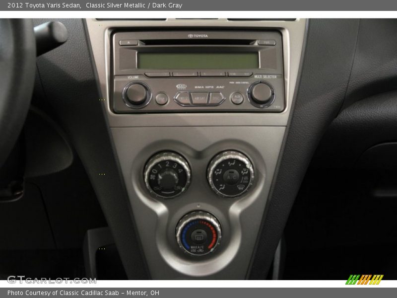 Classic Silver Metallic / Dark Gray 2012 Toyota Yaris Sedan