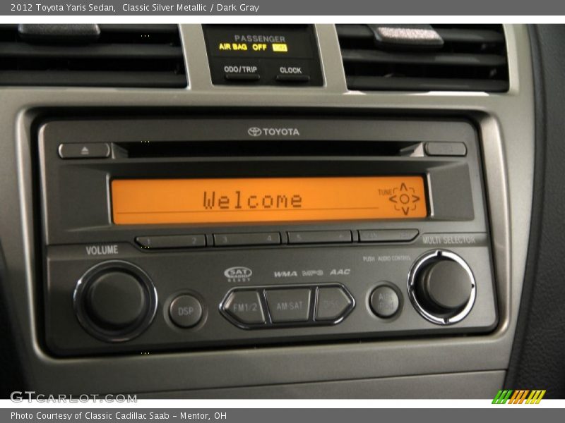Classic Silver Metallic / Dark Gray 2012 Toyota Yaris Sedan