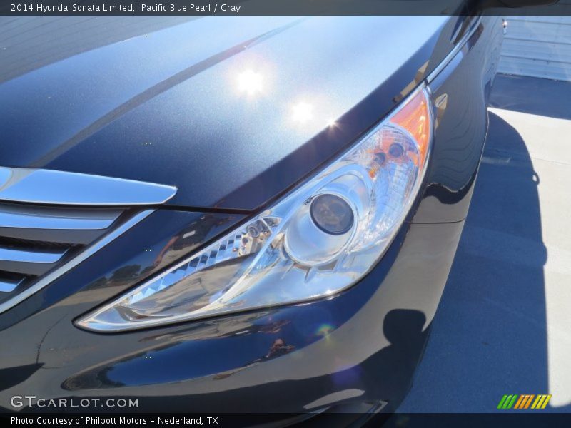 Pacific Blue Pearl / Gray 2014 Hyundai Sonata Limited