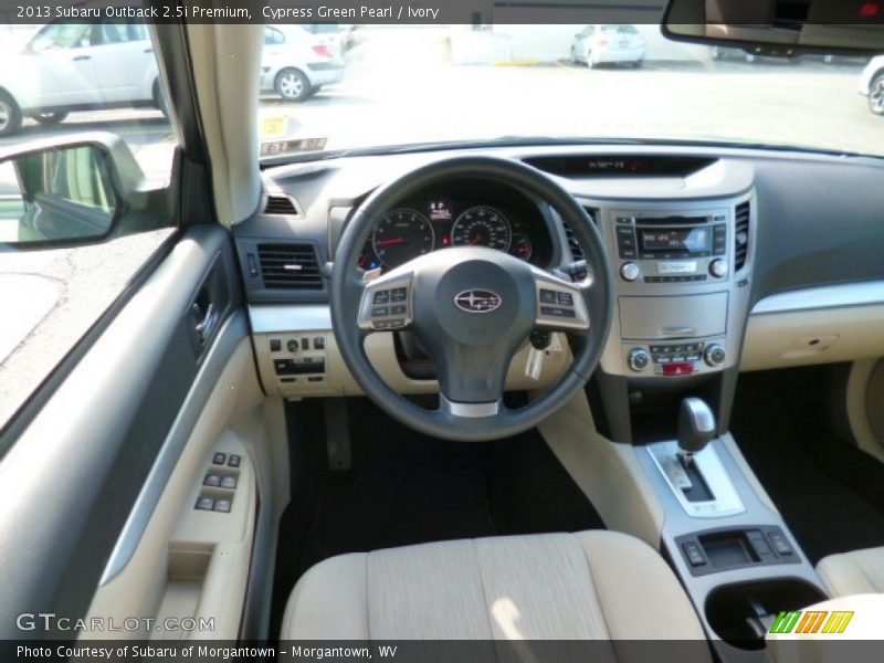 Cypress Green Pearl / Ivory 2013 Subaru Outback 2.5i Premium