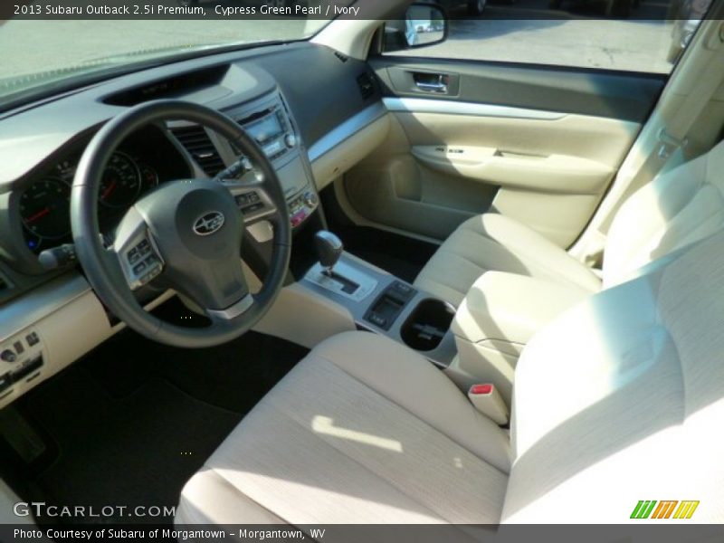 Cypress Green Pearl / Ivory 2013 Subaru Outback 2.5i Premium
