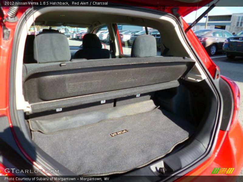Red Alert / Charcoal 2012 Nissan Versa 1.8 S Hatchback