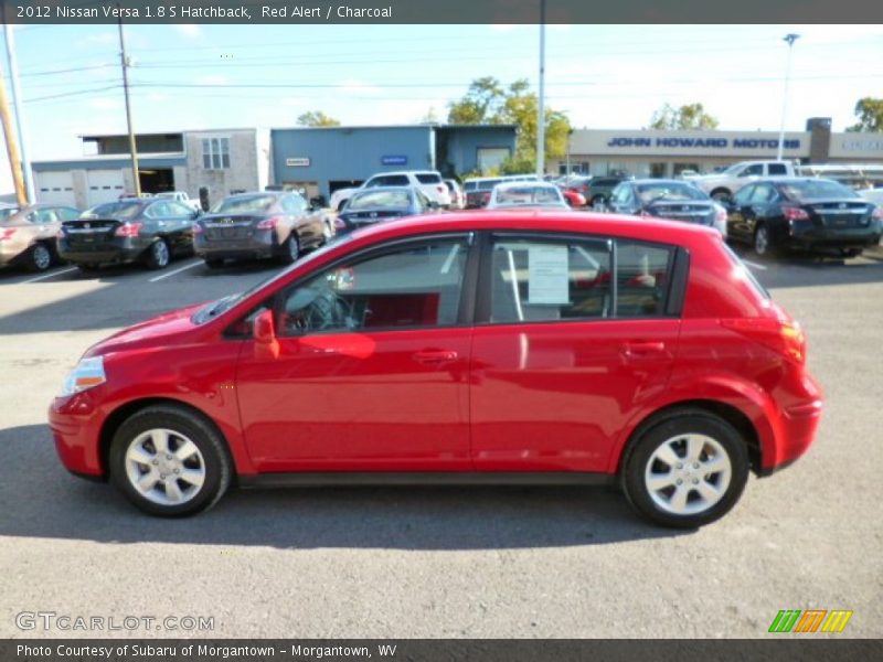 Red Alert / Charcoal 2012 Nissan Versa 1.8 S Hatchback
