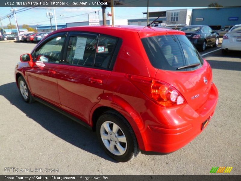 Red Alert / Charcoal 2012 Nissan Versa 1.8 S Hatchback