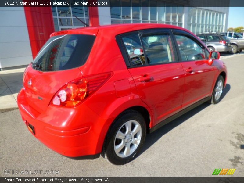 Red Alert / Charcoal 2012 Nissan Versa 1.8 S Hatchback