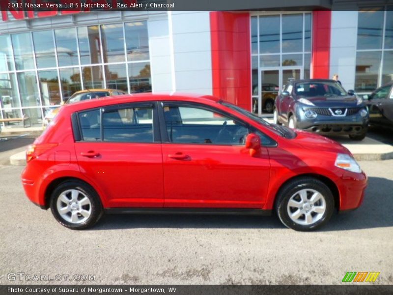 Red Alert / Charcoal 2012 Nissan Versa 1.8 S Hatchback