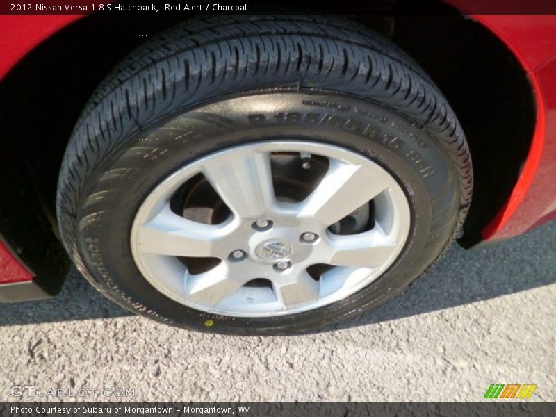 Red Alert / Charcoal 2012 Nissan Versa 1.8 S Hatchback