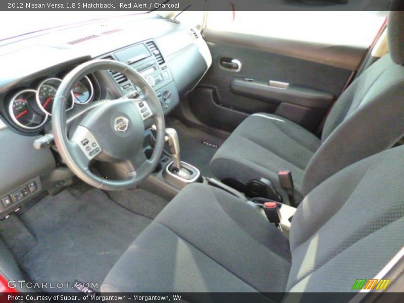 Red Alert / Charcoal 2012 Nissan Versa 1.8 S Hatchback