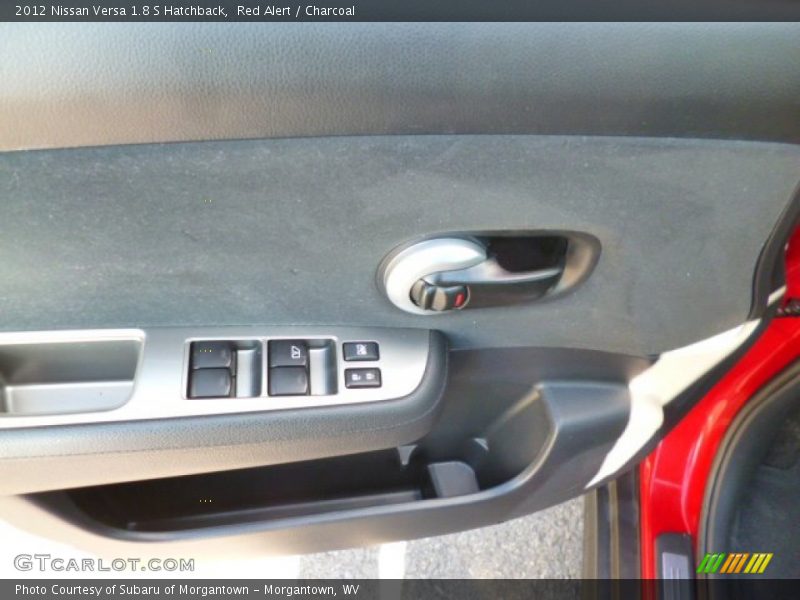 Red Alert / Charcoal 2012 Nissan Versa 1.8 S Hatchback