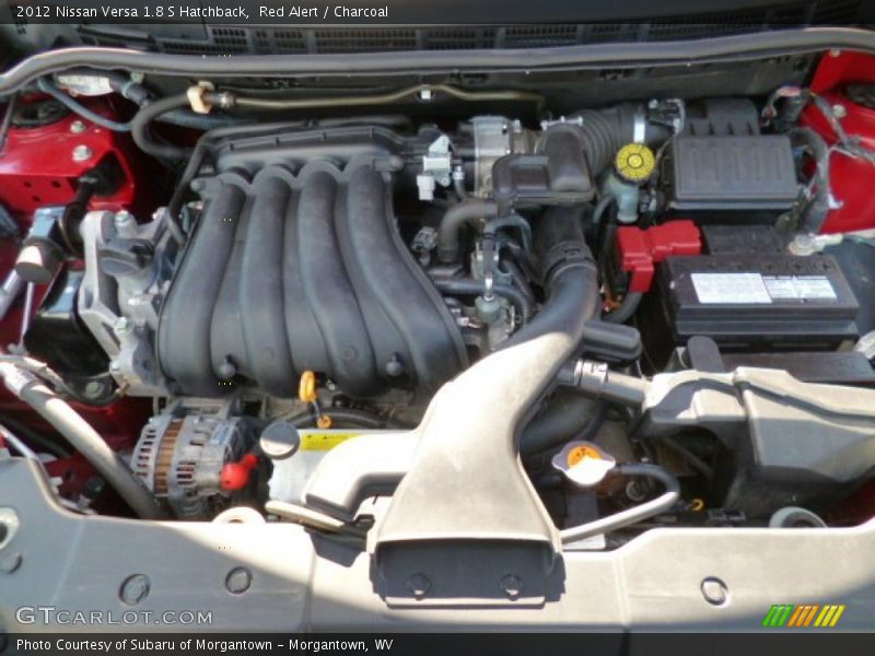 Red Alert / Charcoal 2012 Nissan Versa 1.8 S Hatchback