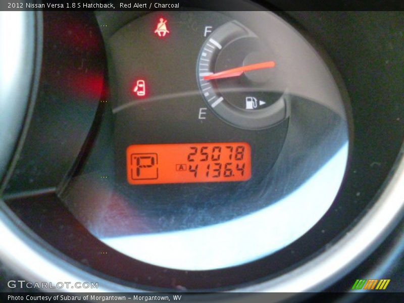 Red Alert / Charcoal 2012 Nissan Versa 1.8 S Hatchback