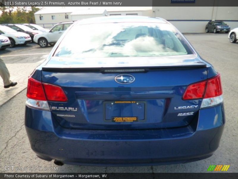Azurite Blue Pearl / Warm Ivory 2011 Subaru Legacy 2.5i Premium