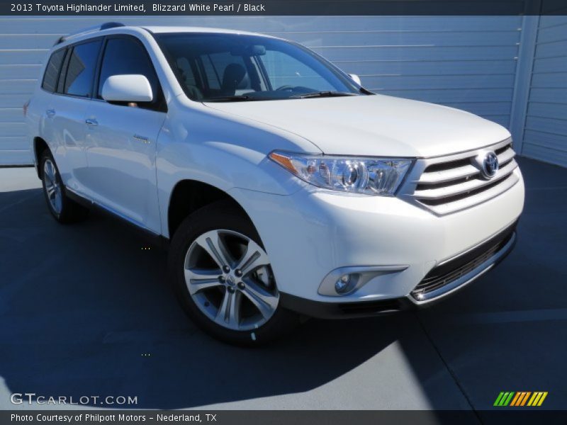 Blizzard White Pearl / Black 2013 Toyota Highlander Limited