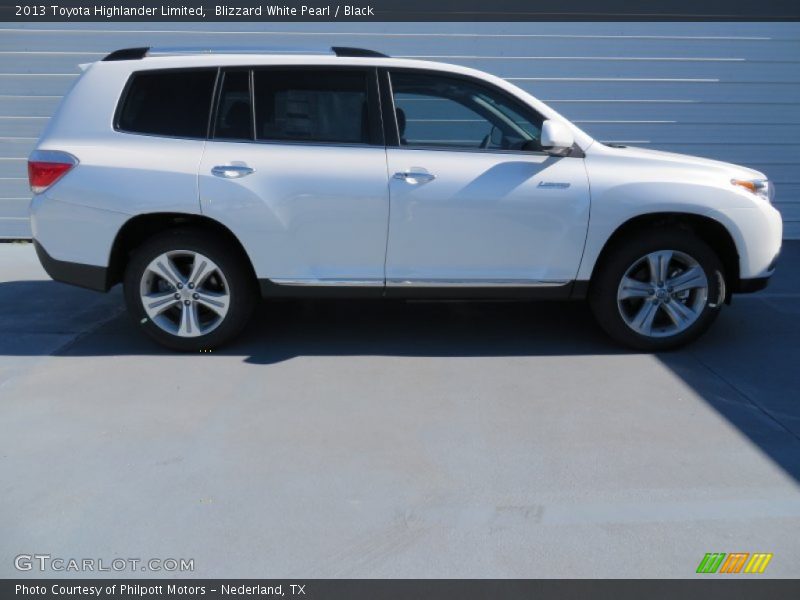 Blizzard White Pearl / Black 2013 Toyota Highlander Limited