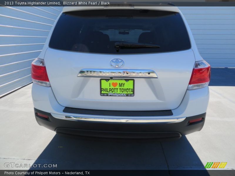 Blizzard White Pearl / Black 2013 Toyota Highlander Limited