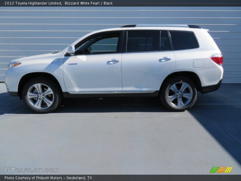 Blizzard White Pearl / Black 2013 Toyota Highlander Limited