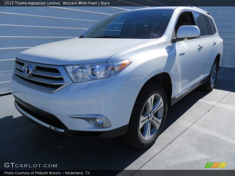 Blizzard White Pearl / Black 2013 Toyota Highlander Limited