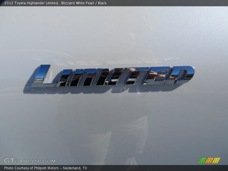 Blizzard White Pearl / Black 2013 Toyota Highlander Limited
