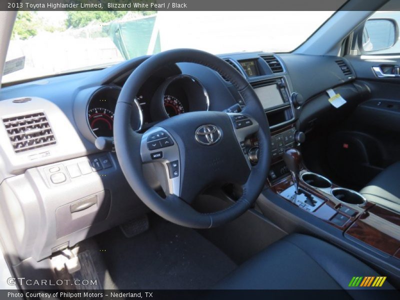 Blizzard White Pearl / Black 2013 Toyota Highlander Limited