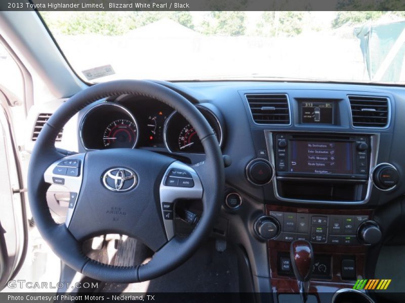 Blizzard White Pearl / Black 2013 Toyota Highlander Limited