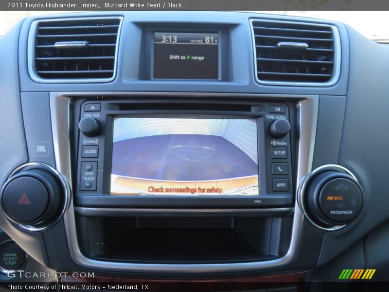 Blizzard White Pearl / Black 2013 Toyota Highlander Limited