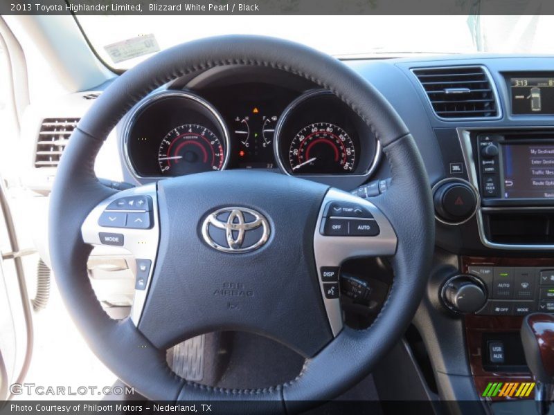 Blizzard White Pearl / Black 2013 Toyota Highlander Limited