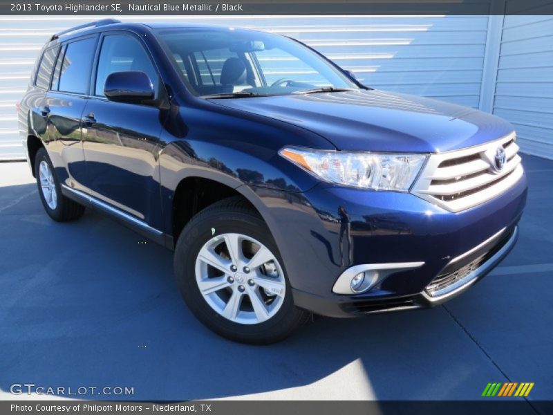 Nautical Blue Metallic / Black 2013 Toyota Highlander SE