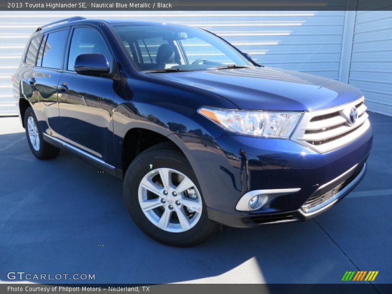 Nautical Blue Metallic / Black 2013 Toyota Highlander SE