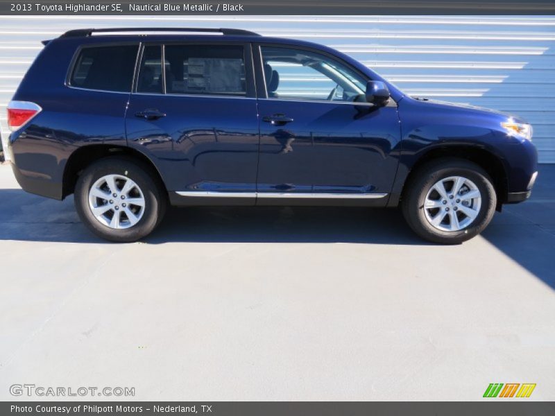 Nautical Blue Metallic / Black 2013 Toyota Highlander SE