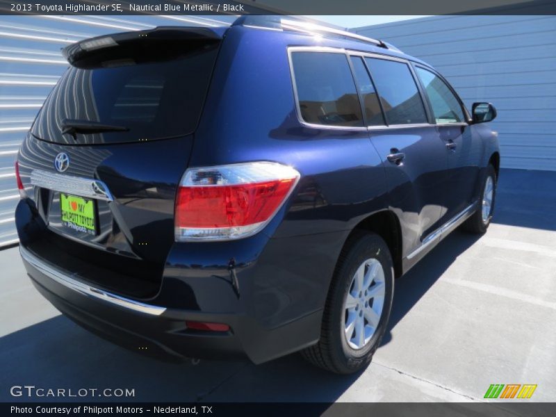 Nautical Blue Metallic / Black 2013 Toyota Highlander SE