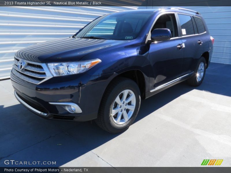 Nautical Blue Metallic / Black 2013 Toyota Highlander SE