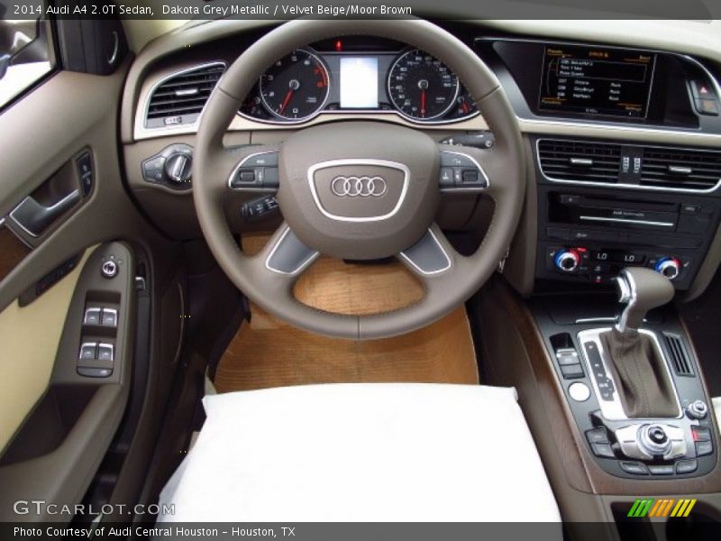 Dakota Grey Metallic / Velvet Beige/Moor Brown 2014 Audi A4 2.0T Sedan