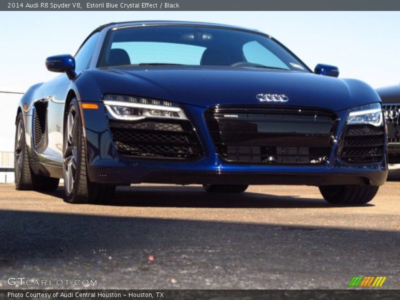 Estoril Blue Crystal Effect / Black 2014 Audi R8 Spyder V8