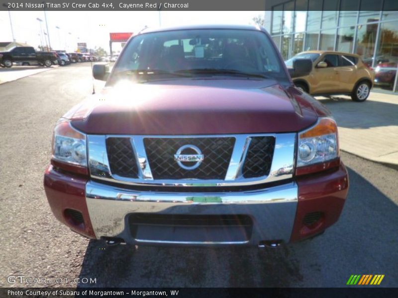 Cayenne Red / Charcoal 2014 Nissan Titan SV Crew Cab 4x4