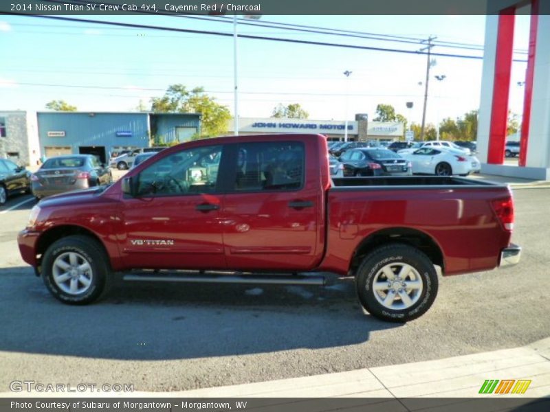 Cayenne Red / Charcoal 2014 Nissan Titan SV Crew Cab 4x4