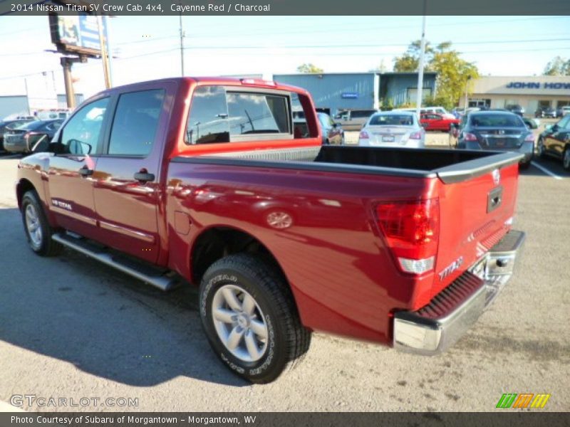 Cayenne Red / Charcoal 2014 Nissan Titan SV Crew Cab 4x4