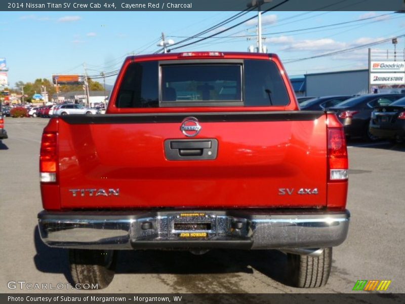 Cayenne Red / Charcoal 2014 Nissan Titan SV Crew Cab 4x4